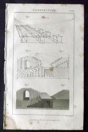 Good 1813 Antique Print. Perspective 136