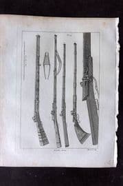 Grose 1801 Antique Military Print. Asiatic Arms 53 Guns