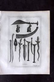 Grose 1801 Antique Military Print. Asiatic Weapons 52