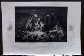 H. Tyrrell 1858 Antique Print. Battle Field of the Alma. Crimean War