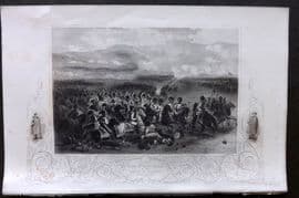 H. Tyrrell 1858 Antique Print. Charge of Heavy Cavalry, Battle of Balaklava