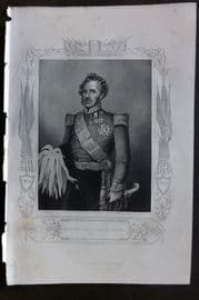 H. Tyrrell 1858 Antique Print. Gen. Sir de Lacey Evans