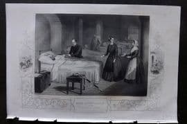H. Tyrrell 1858 Antique Print. Miss Florence Nightingale in the Hospital at Scutari