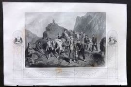 H. Tyrrell 1858 Print. Removal of Wounded Soldiers from the Field of Battle