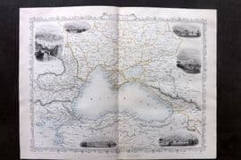 H. Tyrrell & Tallis Rapkin 1858 Antique Map. Black Sea