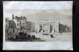 Herdman - Liverpool 1856 Folio Print. Islington Market