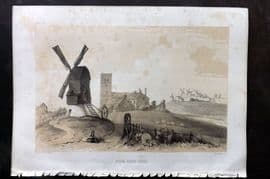 Herdman - Liverpool 1856 Folio Print. Mill Park Road, Windmill