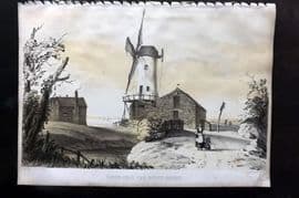 Herdman - Liverpool 1856 Folio Print. Scene near the North Shore. Windmill