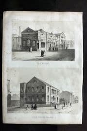 Herdman - Liverpool 1856 Folio Print. The Forum. Lime Street Chapel