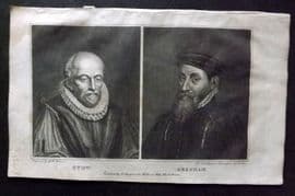 Hughson 1805 Antique Portrait Print. Stow & Gresham