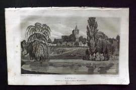 Hughson 1805 Antique Print. Amwell, Hertfordshire
