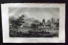 Hughson 1805 Antique Print. Battersea, London