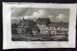 Hughson 1805 Antique Print. Bermondsey Priory, London