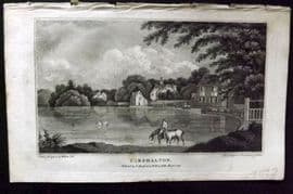 Hughson 1805 Antique Print. Carshalton, London