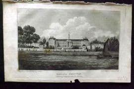 Hughson 1805 Antique Print. Chelsea Hospital, London