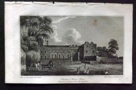 Hughson 1805 Antique Print. Cheshunt House, Hertfordshire, London