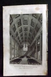 Hughson 1805 Antique Print. Egyptian Hall, Mansion House, London
