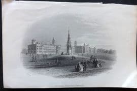 Hume & Smollett C1873 Antique Print. Victoria Hospital, Netley