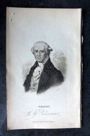 Jardine C1840 Antique Print. Portrait of Werner