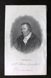 Jardine C1850 Antique Print. Portrait of William Smellie