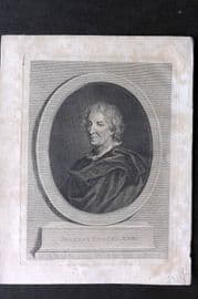 John Evelyn Forest Trees 1801 Botanical Print. Portrait by Bartolozzi