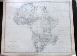 Johnston 1861 Large Antique Map. Africa