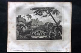 Kelly 1829 Antique Print. Hottentots tring a Criminal. South Africa