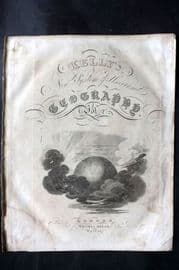 Kelly 1829 Antique Print. Universal Geography Illus. Title Page. Earth