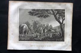 Kelly 1829 Antique Print. View in Sierra Leone in Africa. Elephant