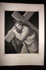 King Ludwig Album 1850's LG Folio Print. Christ Carrying the Cross