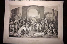King Ludwig Album 1850's LG Folio Print. Entry of Christ in Jerusalem