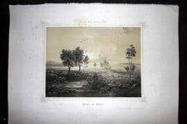 King Ludwig Album 1850's LG Folio Print. Morning at the Chiemsee Lake, Germany