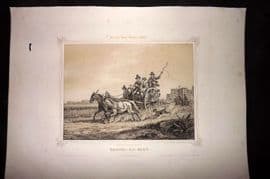 King Ludwig Album 1850's LG Folio Print. Neopolitan Carriage, Naples, Italy