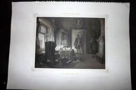 King Ludwig Album 1850's LG Folio Print. The Cat Lover's Punishment