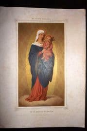 King Ludwig Album 1850's LG Folio Print. Virgin Mary and Jesus Child