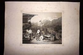 King Ludwig Album 1850's LG Print. Festival in the Bavarian Highlands, Germany