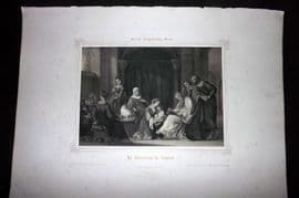 King Ludwig Album 1850's LG Print. John the Baptist with Zacharias, Religious
