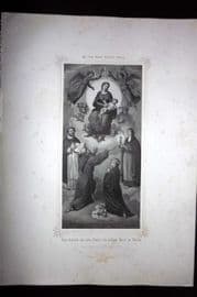 King Ludwig Album 1850's Print. Artwork at Temple of Saint Rose, Viterbo Italy
