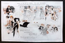 La Via Parisienne 1917 Art Deco Double Print Sous le Feu de la Rampe by Vincent