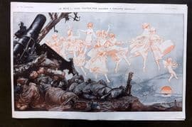 La Via Parisienne 1917 Art Deco Double Print. La Reve by Herouard