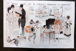 La Via Parisienne 1917 Art Deco Double Print. Un Nouvel Impot by Vincent