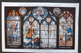 La Via Parisienne 1917 Art Deco Double Projet de Vitraux Stained Glass by Pavis