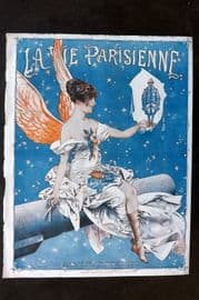 La Via Parisienne 1917 Art Deco Print. Dans le ciel etoile by Herouard
