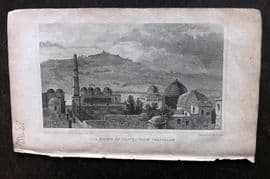 Ladies' Cabinet 1834 Antique Print. Mount of Olives from Jerusalem