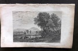 Ladies' Cabinet 1834 Antique Print. Valley of Lauterbrunnen, Switzerland