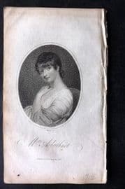 Lady's Monthly Museum 1805 Portrait Print. Mrs Harriet Arbuthnot