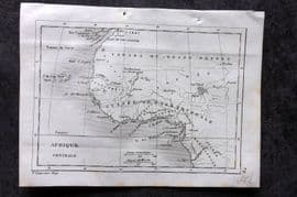 Levasseur 1838 Antique Map. Afrique Centrale. Central Africa