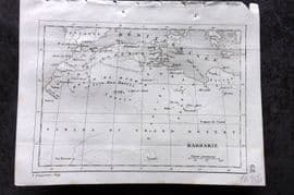 Levasseur 1838 Antique Map. Barbarie. North Africa Libya Algeria Tunis