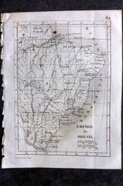 Levasseur 1838 Antique Map. Empire du Bresil. Brazil