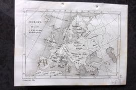 Levasseur 1838 Antique Map. Europe en 1556, a la fin du regne de Charles-Quint